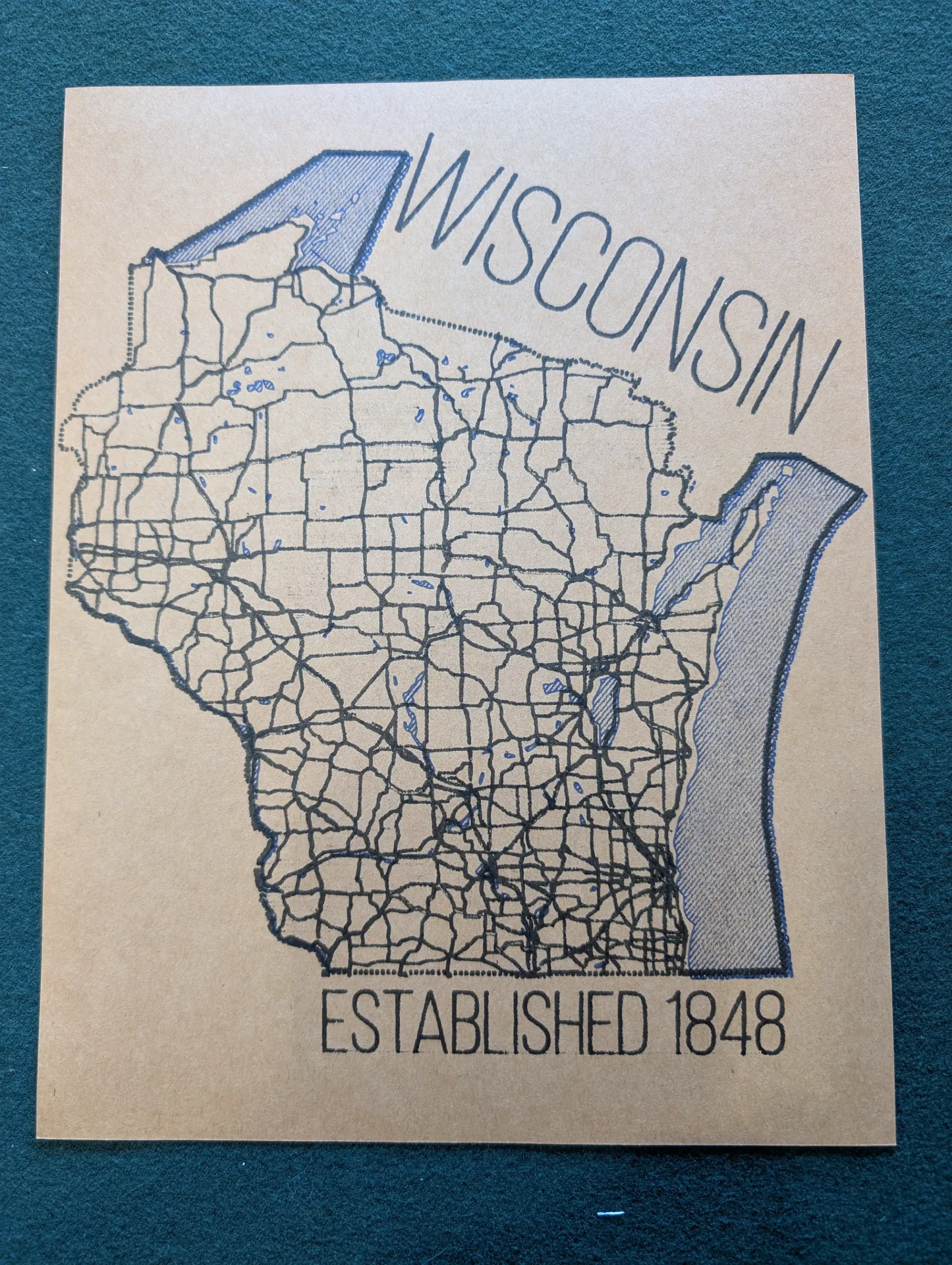 Wisconsin Map Artwork