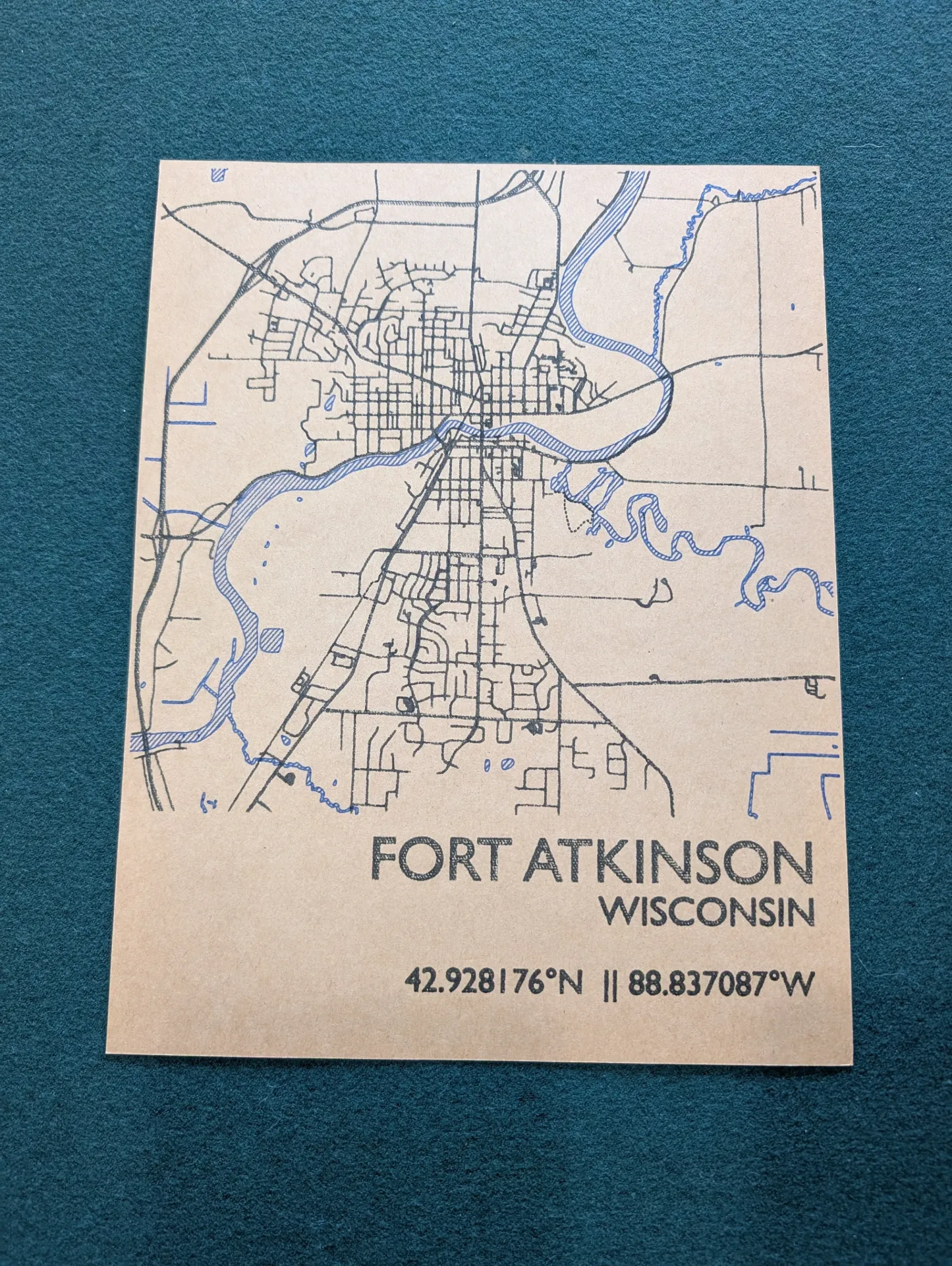 Fort Atkinson Map Print